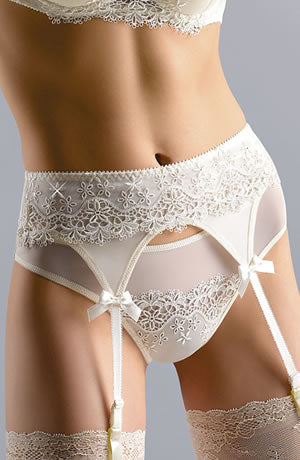 Gracya Jonquil Suspender Belt White