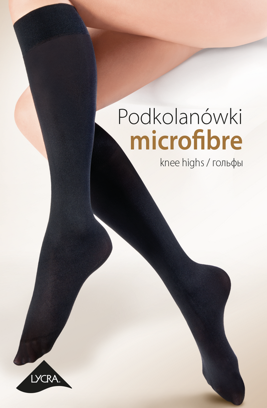 Microfibre 501 Knee Highs Nero