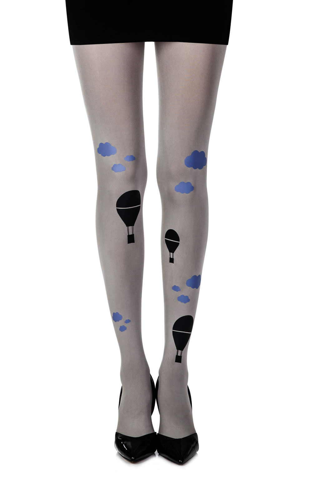 Zohara "Hot Air Balloon" Grey Print Tights