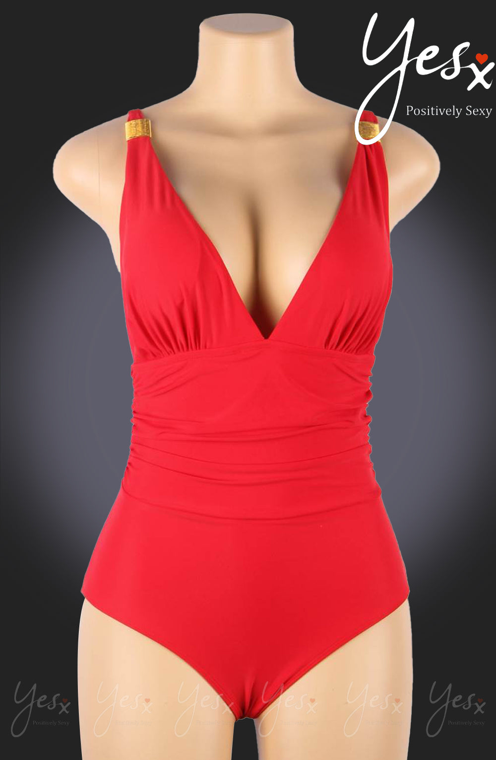 YesX YX967 One Piece Swimsuit Red