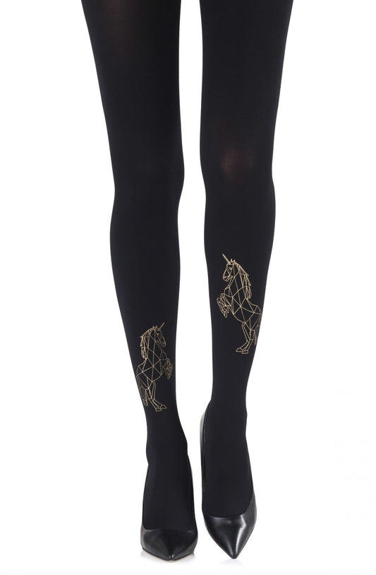 Zohara "Magic Dance" Gold Print Tights