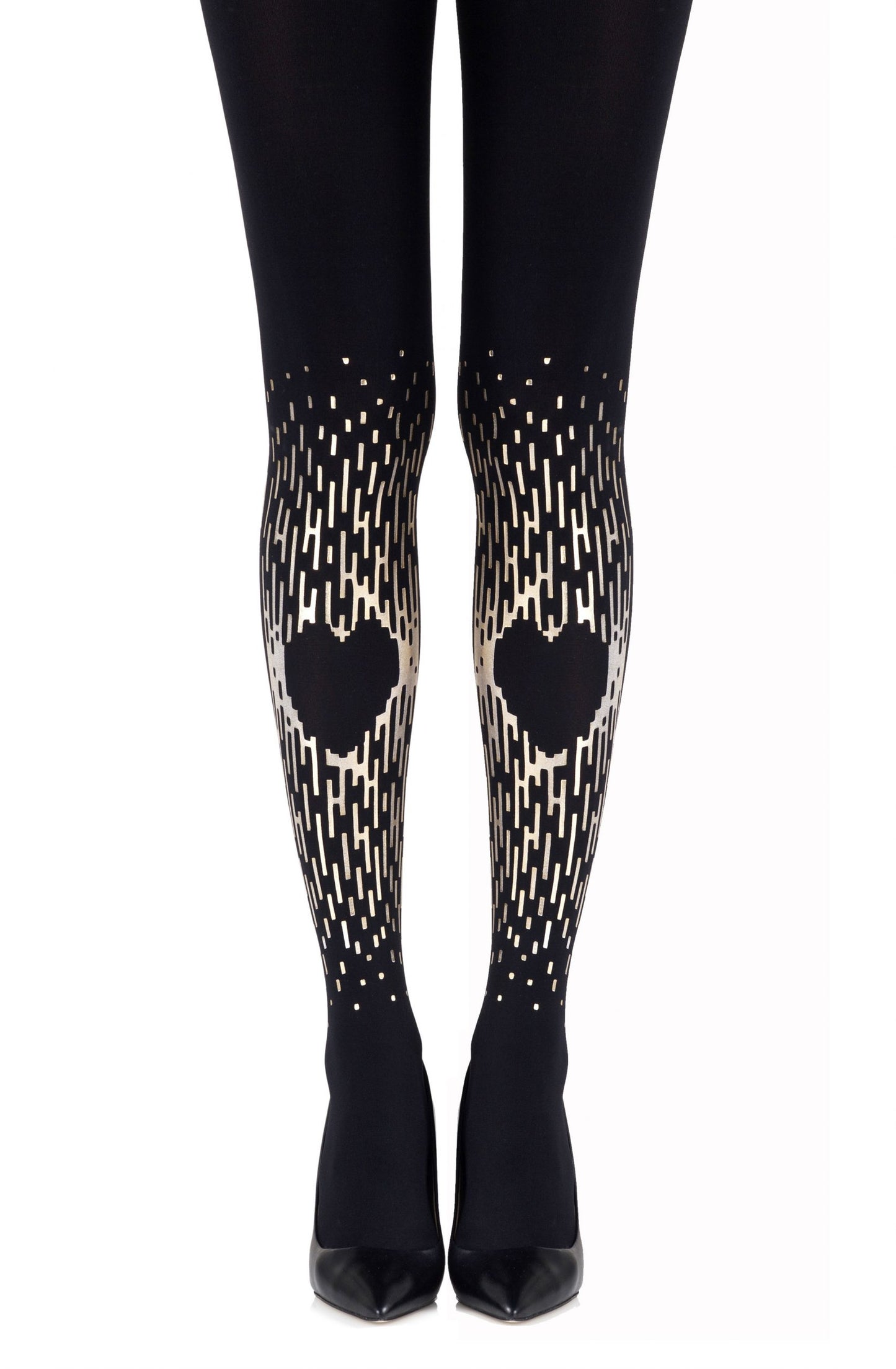 Zohara "Spread The Love" Gold Print Tights