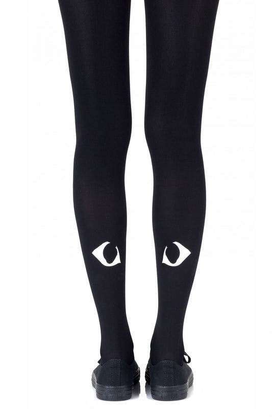 Zohara "Eyes Wide Open" Black Tights