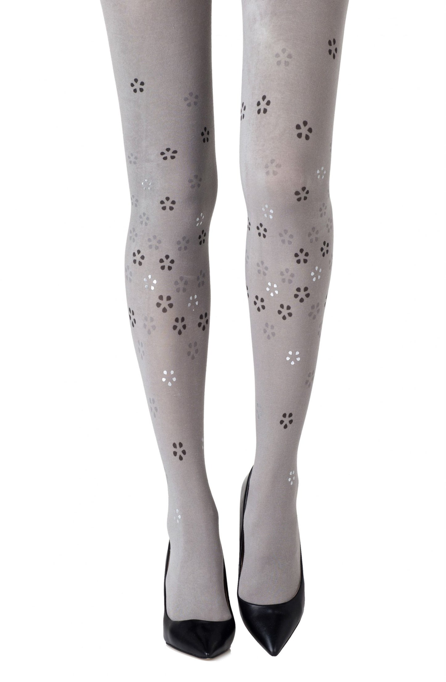 Zohara "Cherry Blossom Girl" Grey Tights